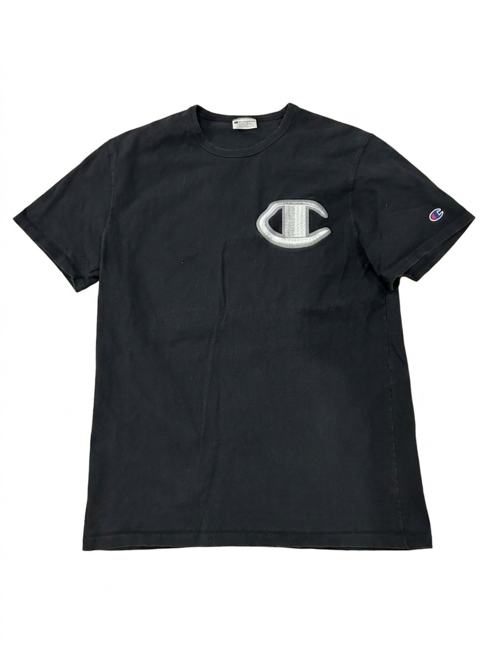 Champion Men's Short Sleeve T-Shirt Big C Logo Graphic 100% Cotton Size Large